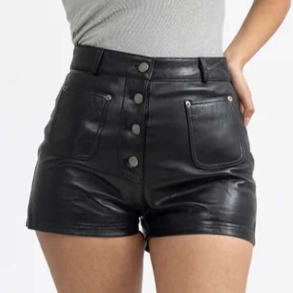 Whet Blu x Maleni Cruz Leather Shorts - Picture 3 of 4